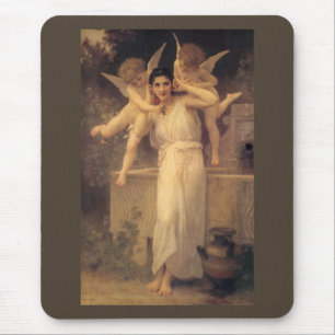 Youth by Bouguereau, Victorian Angels Portrait Mouse Pad
