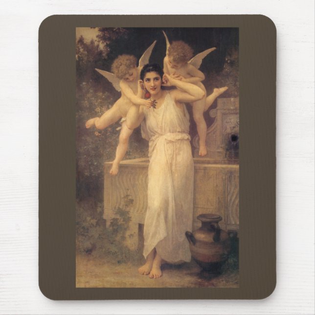 Youth by Bouguereau, Victorian Angels Portrait Mouse Pad (Front)