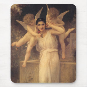 Youth by Bouguereau, Victorian Angels Portrait Mouse Pad