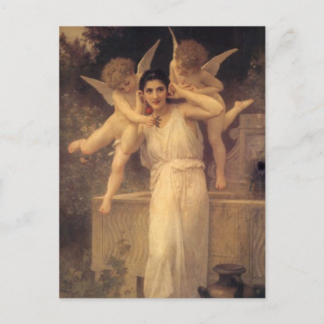 Youth by Bouguereau, Victorian Angels Portrait Postcard (Front)