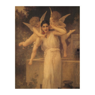 Youth by Bouguereau, Victorian Angels Portrait Wood Wall Art