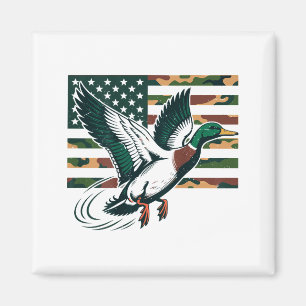 Youth Camo Mallard Duck Hunting Camouflage America Magnet