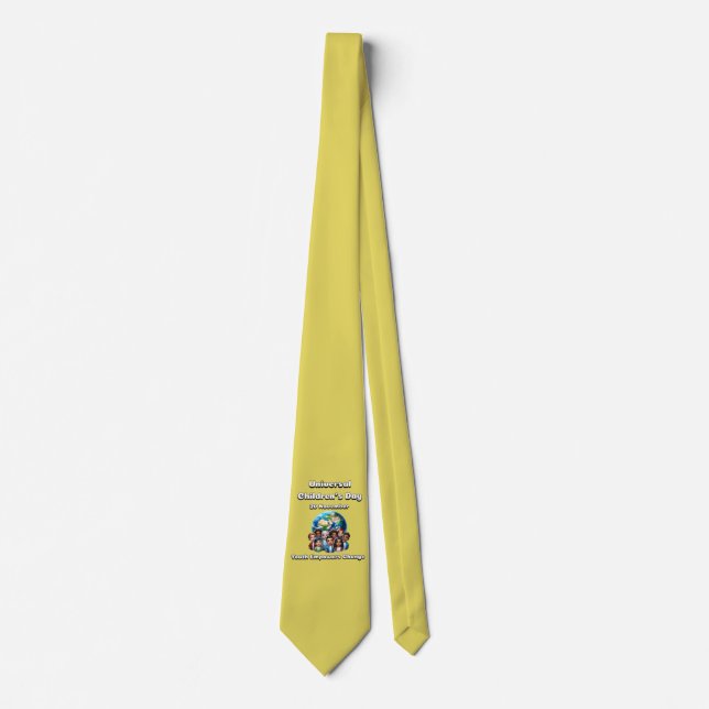 Youth Empowers Change. Universal Children's Day.  Neck Tie (Front)