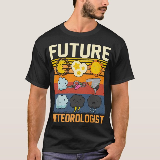 Youth Future Meteorologist Weatherman Weather Fore T-Shirt (Front)
