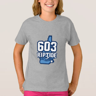 YOUTH Girls 603 Riptide t-shirt w/ Name and Number