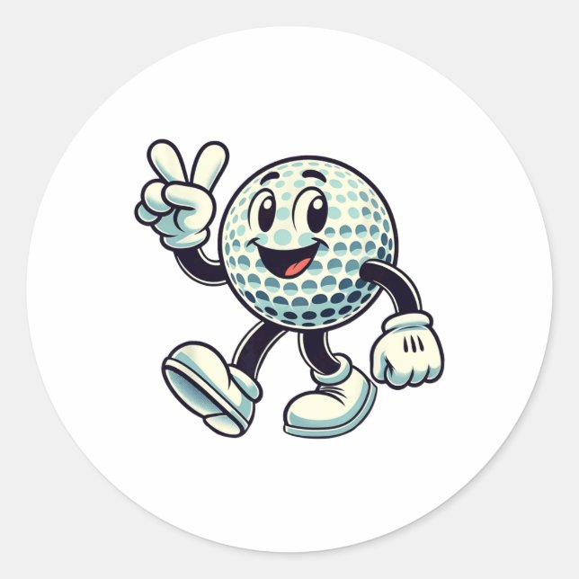 Youth Golf Player Boys Golf Funny  Classic Round Sticker (Front)