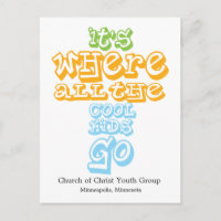 Youth Group Church Chrisitan Postcard Card Invite