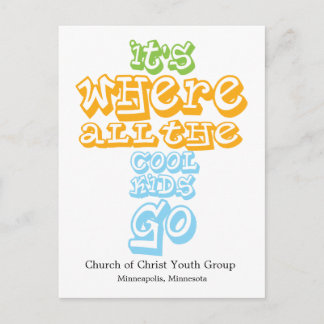 Youth Group Church Chrisitan Postcard Card Invite