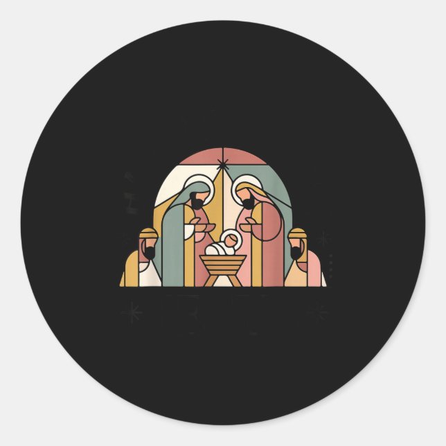 Youth Happy Birthday Jesus Christmas Christian Tod Classic Round Sticker (Front)