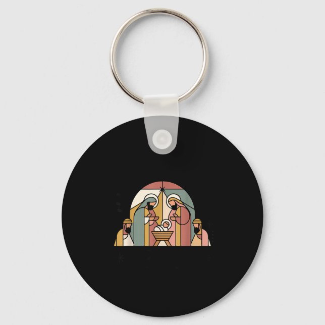 Youth Happy Birthday Jesus Christmas Christian Tod Keychain (Front)