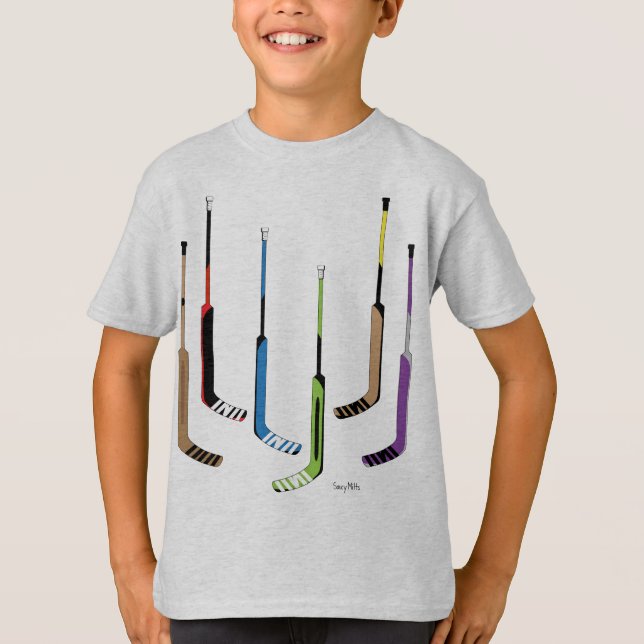 Youth Hockey Goalie Sticks T-Shirt (Front)