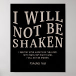 Youth I Will Not Be Shaken Christian Teen Girl Wom Poster
