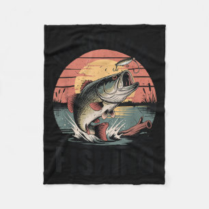 Youth I'd Rather Be Fishing-shirt Boy Largemouth B Fleece Blanket