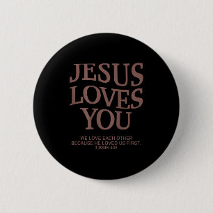 Youth Jesus Love You Christian God Good Boy Son Me Button