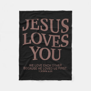 Youth Jesus Love You Christian God Good Boy Son Me Fleece Blanket