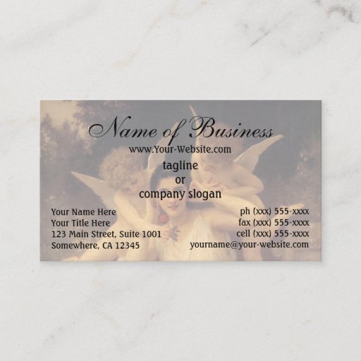 Customizable Youth (Jeunesse) by William Adolphe Bouguereau Business Cards