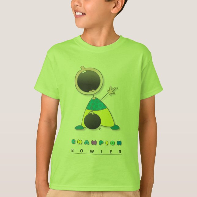 Youth Kids Bowling T-Shirt (Front)