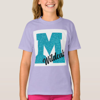 Youth Mohave Wildcats - Glitter 'M' tshirt