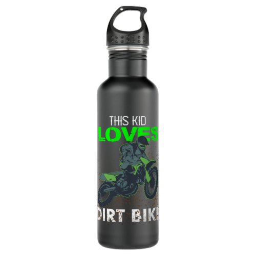 Youth Motorcross Boys Dirt Bike Stainless Steel Water Bottle