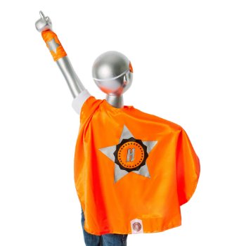 Youth Orange Superhero Costume With Black Star by Everfan at Zazzle