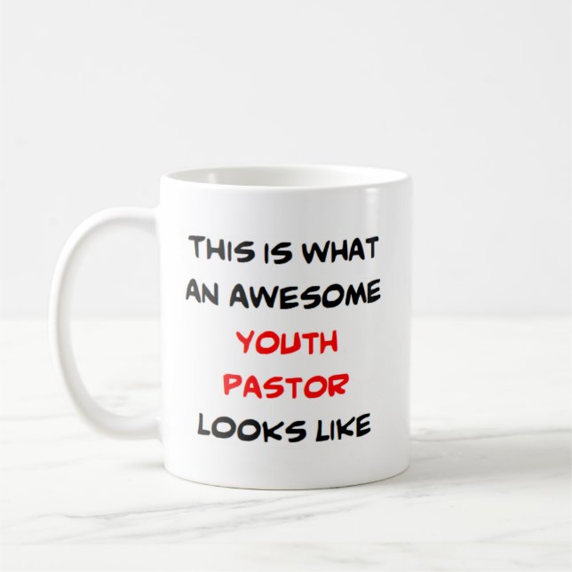 youth pastor, awesome coffee mug (Left)