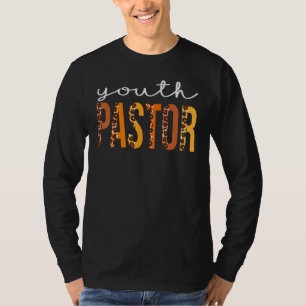 Youth Pastor leopard Squad Cute Fall Autumn Thanks T-Shirt