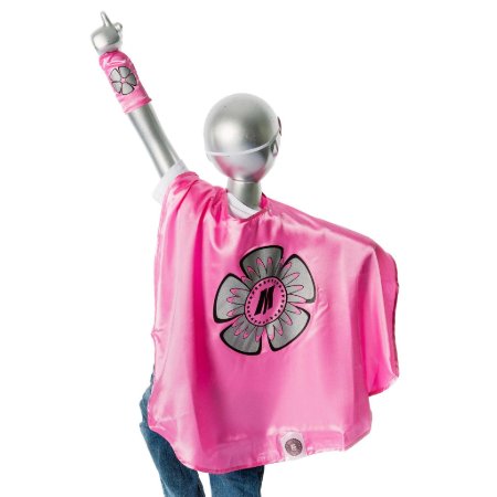 Youth Pink Superhero Costume With Flower