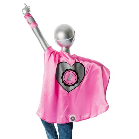 Youth Pink Superhero Costume With Heart
