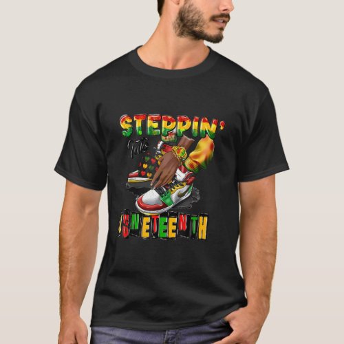 Youth Shoes Step Into Junenth Like My Ancestors T_Shirt
