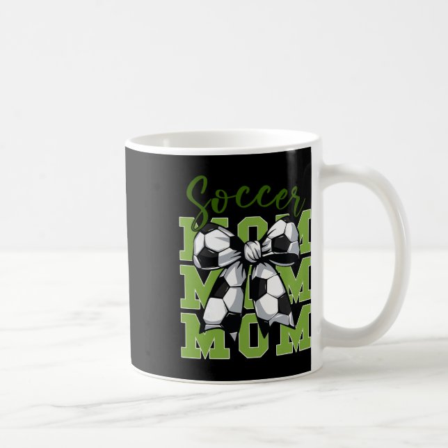 Youth Soccer Mom Coquette Bow Cute Sister Toddler  Coffee Mug (Right)