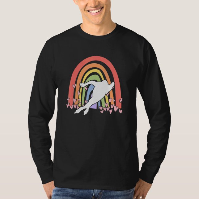 Youth Speedskater women Ice Skating cute Speed Ska T-Shirt (Front)