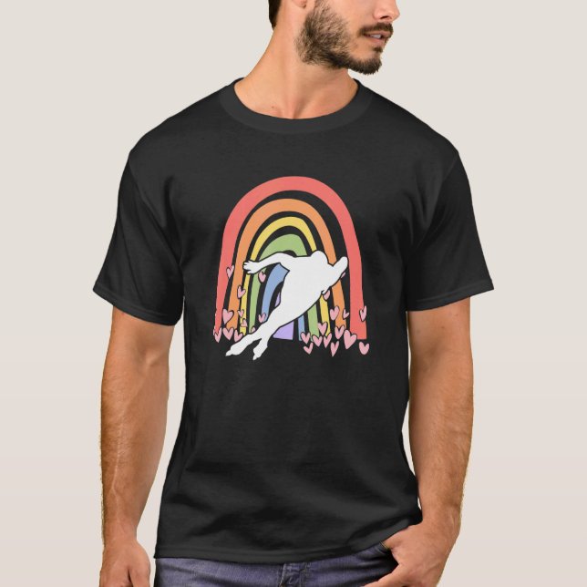 Youth Speedskater women Ice Skating cute Speed Ska T-Shirt (Front)