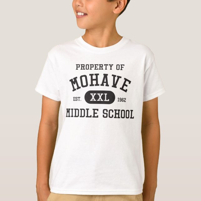 Youth sport-tek Property of Mohave M.S. t-shirt (Front)