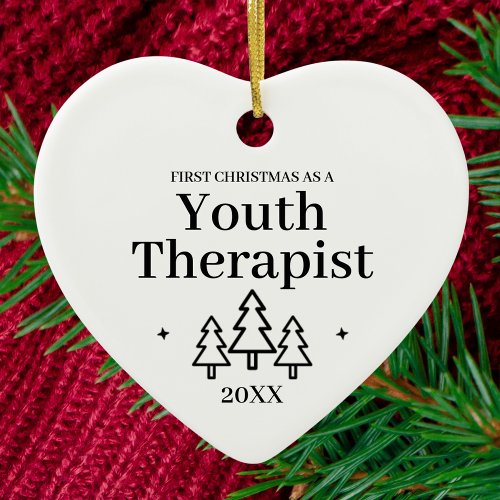 Youth Therapist New Job Christmas Ceramic Ornament