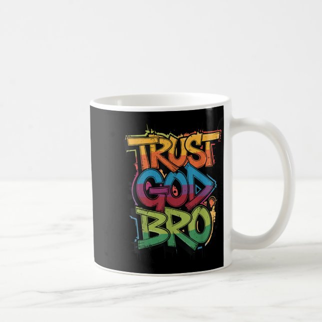 Youth Trust God Bro Funny Christian Boy Son Brothe Coffee Mug (Right)