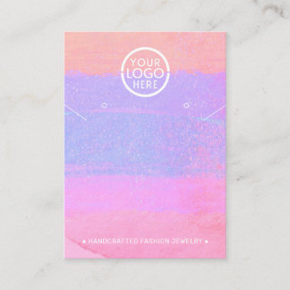 Youthful Chic Logo Necklace & Earrings Display Calling Card