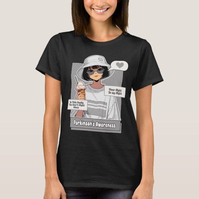 Youthful & Stylish Parkinson's Family Support T-Shirt (Front)
