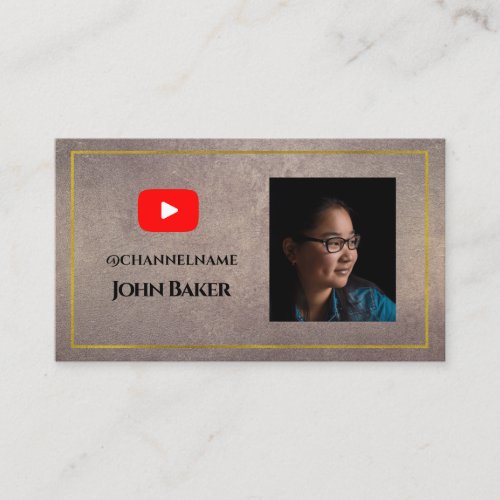 YOUTUBE Channel Advertisement QR Code Photo Business Card