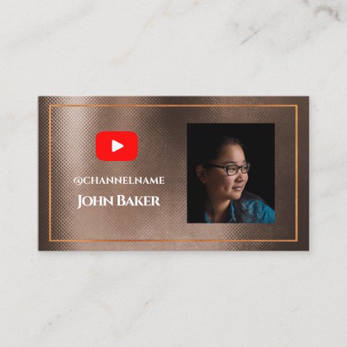 YOUTUBE Channel Advertisement QR Code Photo Business Card