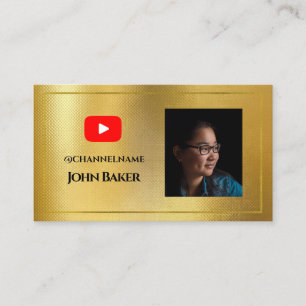 YOUTUBE Channel Advertisement QR Code Photo Business Card