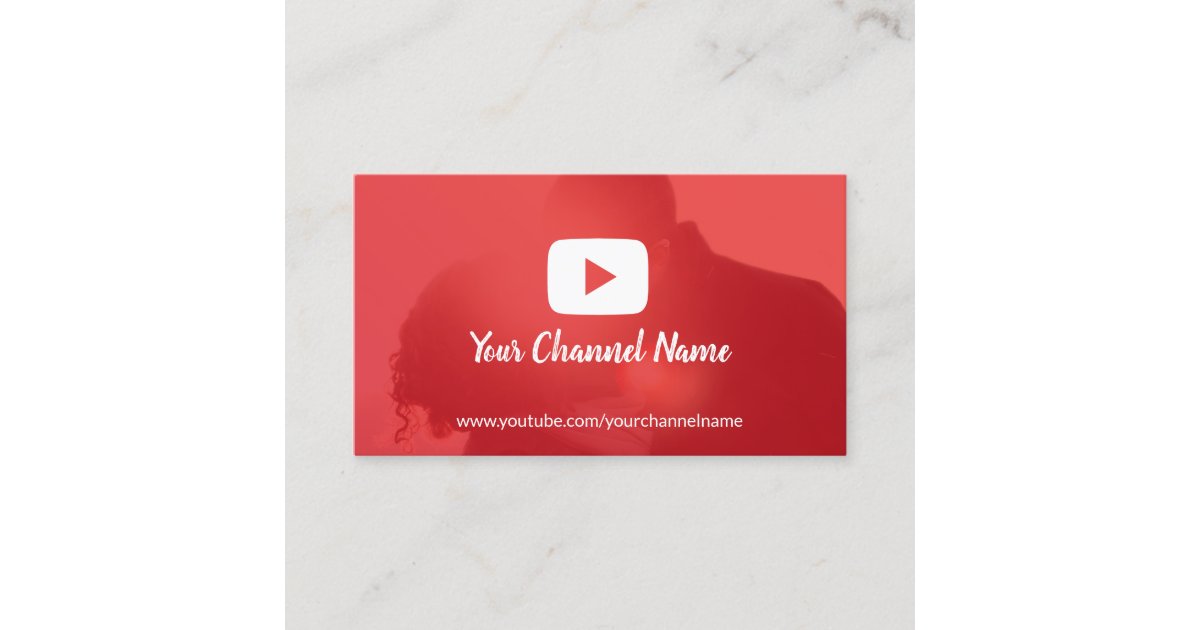 Youtube Channel Custom Youtuber Business Card