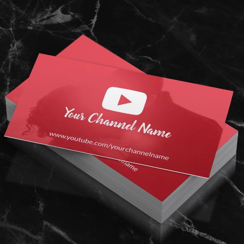 Youtube Channel Custom Photo Youtuber Business Card