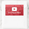 Youtube Channel Custom Photo Youtuber Rectangular Sticker | Zazzle