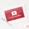 Youtube Channel Custom Photo Youtuber Rectangular Sticker | Zazzle
