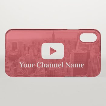 Youtube Channel Custom Photo Youtuber Vlogger Iphone Xs Case by caseplus at Zazzle