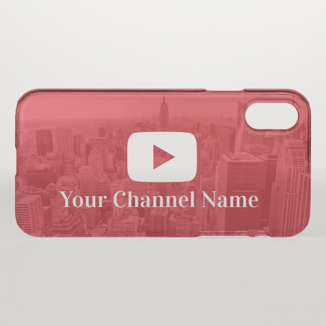 Youtube Channel Custom Photo Youtuber Vlogger Uncommon iPhone Case (Back (Horizontal))