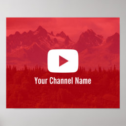 Youtube Channel Custom Photography Youtuber Poster