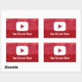 Youtube Channel Custom Photography Youtuber Rectangular Sticker | Zazzle
