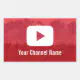 Youtube Channel Custom Photography Youtuber Rectangular Sticker | Zazzle