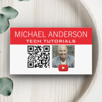 YouTube Channel Logo and QR Code | Modern YouTuber Business Card